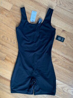 NWT XXS Express Body Contour Black Shorts Body Suit
